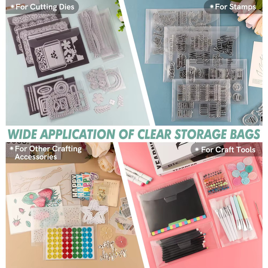 10er Set transparente Kunststoff Beutel mit Pressverschluss für DIY-Lagerung und Aufbewahrung - Bild 1
