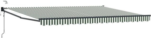 Elektrische ausziehbare Markise vidaXL in Grün und Weiß, B: 500 cm, T: 300 cm - Bild 1
