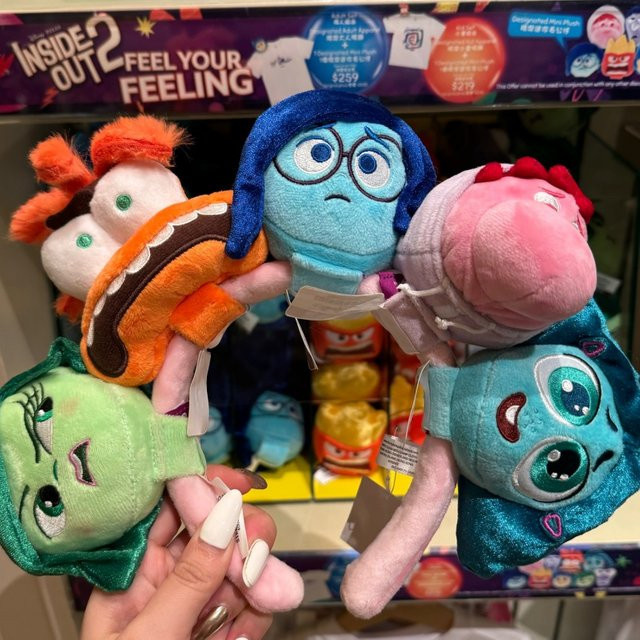 Disney Pixar von innen nach außen 2 Plüsch Puppen Angst Verlegenheit Neid, Haarband - Bild 1