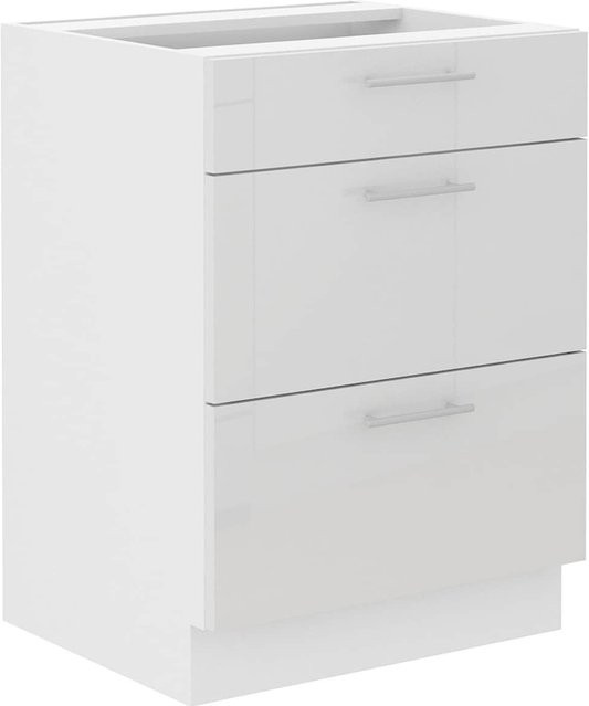 Unterschrank Lara Weiß Hochglanz mit Soft-Close, Breite: 60 cm - Bild 1
