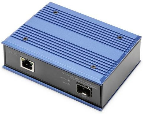 Digitus DN-652103-1 Industrie-Medienkonverter 10/100/1000Base-TX auf 1000Base-FX in Blau - Bild 1