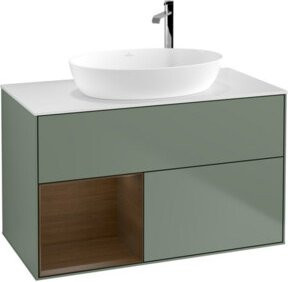 Villeroy & Boch Waschtischunterschrank Finion 100 Wandbeleuchtung in Weiß lackiert B/T/H: 100 x 50,1 x 50,1 cm - Bild 1