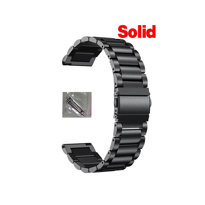 Uhrenarmband Edelstahl, Schwarz, Unisex - Bild 2