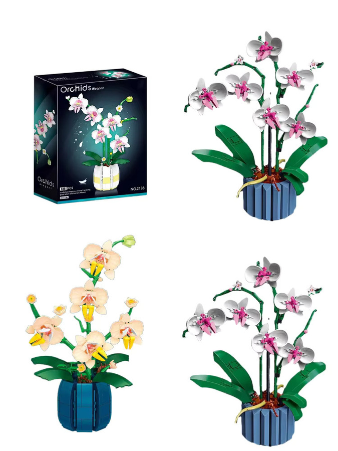 kidsland Orchideen-Blumenstrauß, Bonsai-Pflanzenmodell, Bausteine, ab 6 Jahren - Bild 5