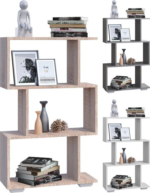 VCM Palusa M Holz Raumteiler und Bücherregal in Braun, B/T/H: 97 x 24 x 60 cm - Bild 1