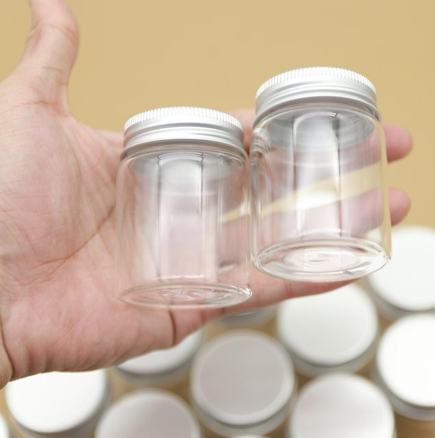 6er Set luftdichte Gewürzgläser aus Glas mit Aluminiumdeckel, 60 ml, transparent - Bild 1