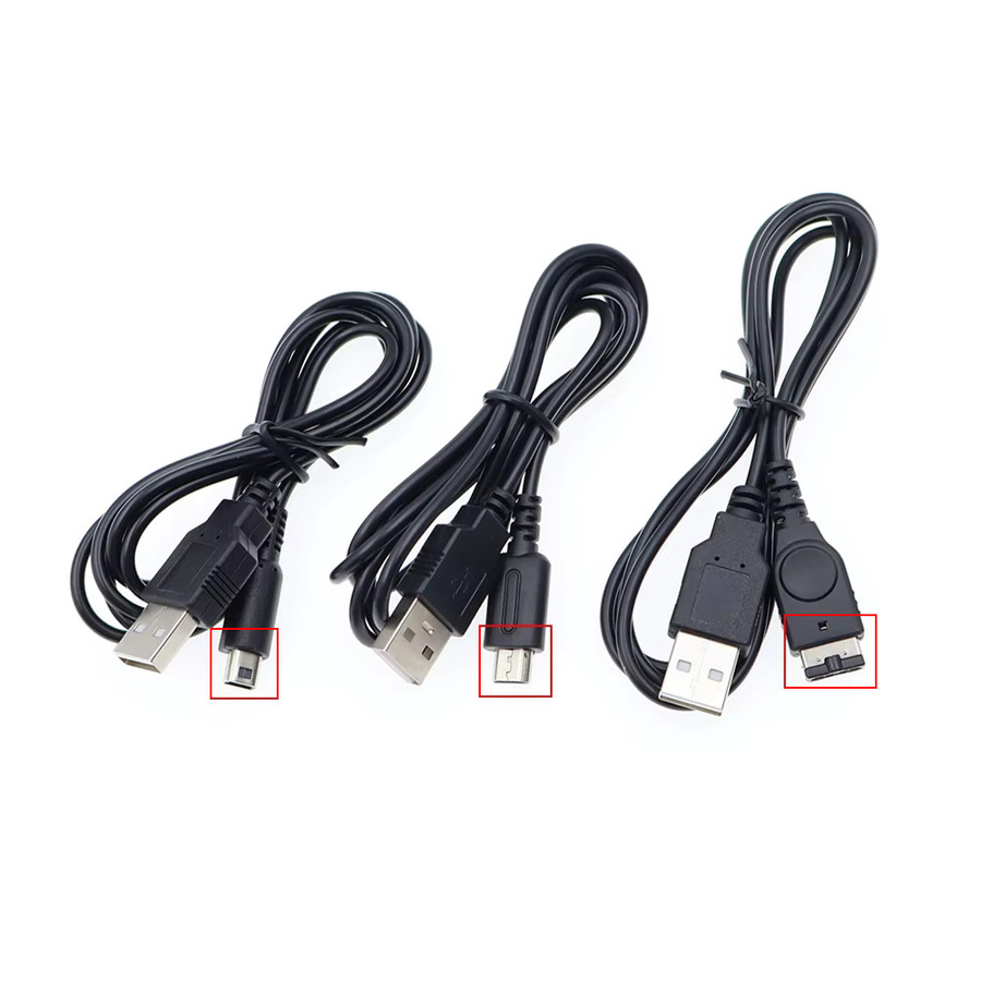 TingDong USB-Datenkabel und Ladekabel in Schwarz für Nintendo NDS, NDSi, New 3DS, 3DS XL/LL und NDS GBA SP - Bild 2