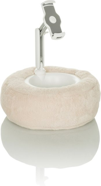 hjh OFFICE Handy & Tablet Halterung COMFILAP II aus Kunststoff und Stoff in Beige/Multicolour - Bild 1