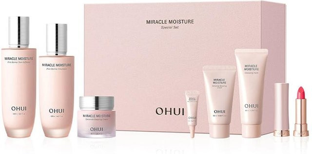 OHUI Miracle Moisture Pink Barrier Hautpflege-Set, Trockene und Empfindliche Haut - Bild 1