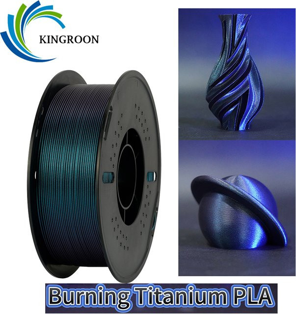KINGROON PLA Filament Burnt Titanium Multicolour für FDM 3D-Drucker 1,75 mm - Bild 1