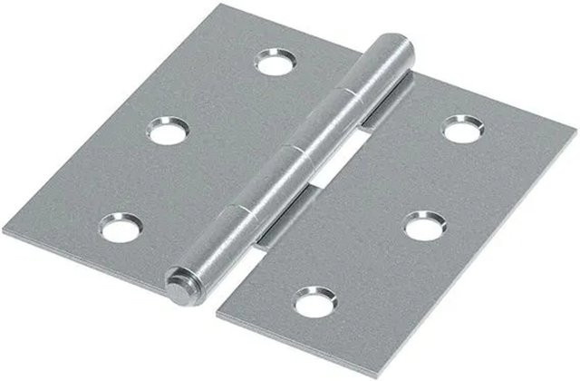 FeNau Scharnier aus verzinktem Stahl mit festem Zapfen, Farbe: Silber, B/H: 50 x 50 mm - Bild 1
