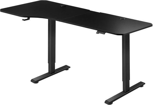 Juskys Höhenverstellbarer Schreibtisch für Homeoffice und Office, elektrisch, Schwarz, B: 160 cm, T: 75 cm, H: 71 cm bis 120 cm - Bild 4