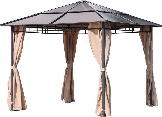 Garden Pleasure Pavillon Napa Aluminium Anthrazit/Beige B/T: 300 x 300 cm - Bild 2