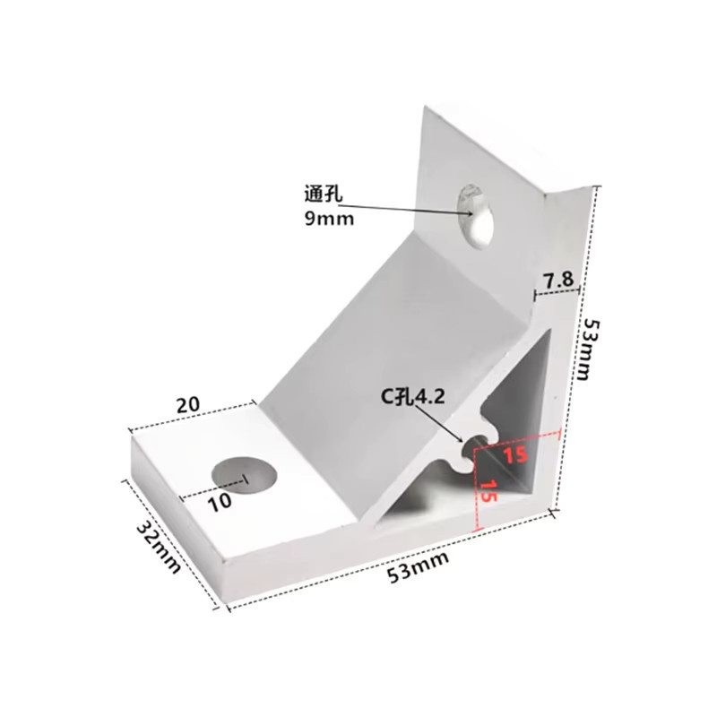 JARBLUE 2 Stück 90-Grad-Eckwinkelhalterung Verbindungsgelenk für Aluminiumprofile 2020 3030 4040 4545 5050 6060 8080 - Bild 2