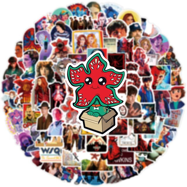 50 Stück Horror Film Aufkleber Demogorgon wasserfeste DIY Aufkleber für Scrapbooking und Gepäck in Multicolour - Bild 1