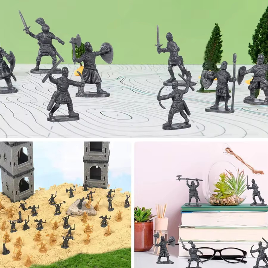Mittelalterliche Europäische Soldatenmodelle, Ritter, Mini-Plastikfiguren, 28-100 Stück - Bild 4
