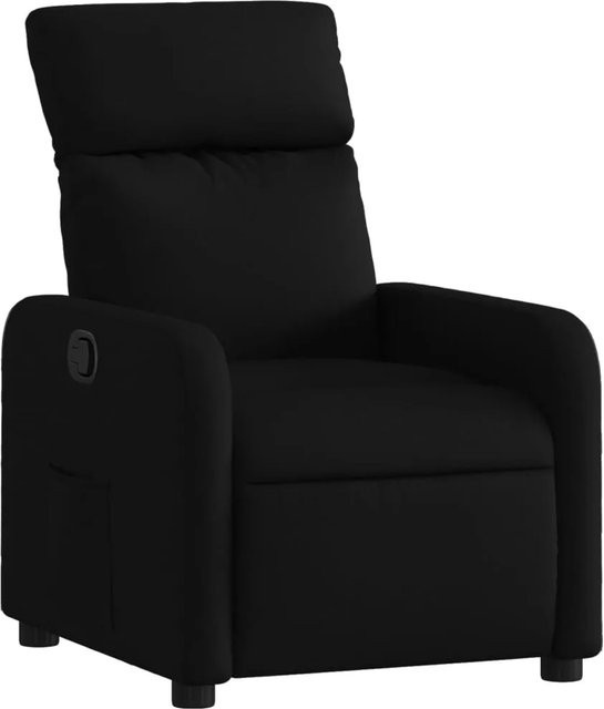 vidaXL Relaxsessel Modell 75 in Schwarz aus Stoff mit Armlehnen und manueller Hebelfunktion - Bild 1