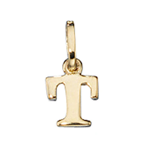 Colfem Anhänger Buchstabe T, 333 Gelbgold, Unisex - Bild 1