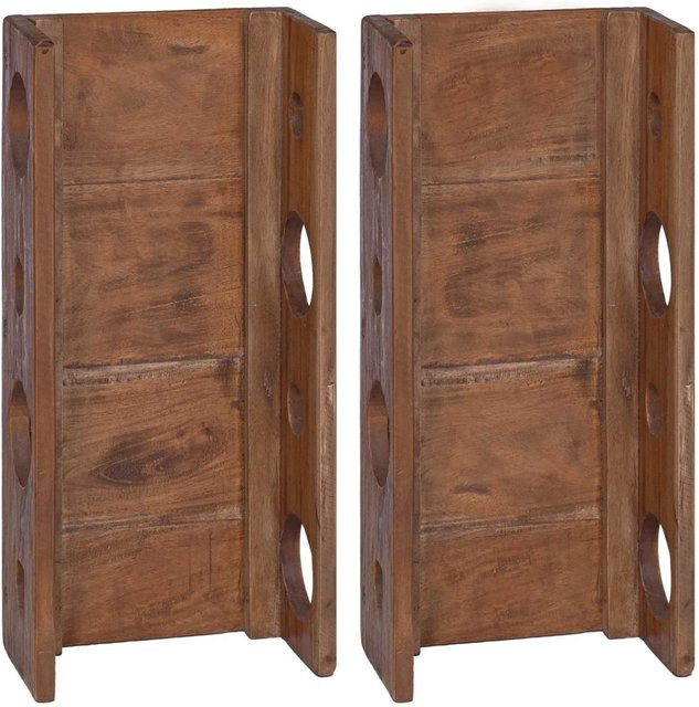 vidaXL Regal aus massivem Mahagoni Holz in Braun B: 24 cm, T: 13 cm, H: 54 cm - Bild 1
