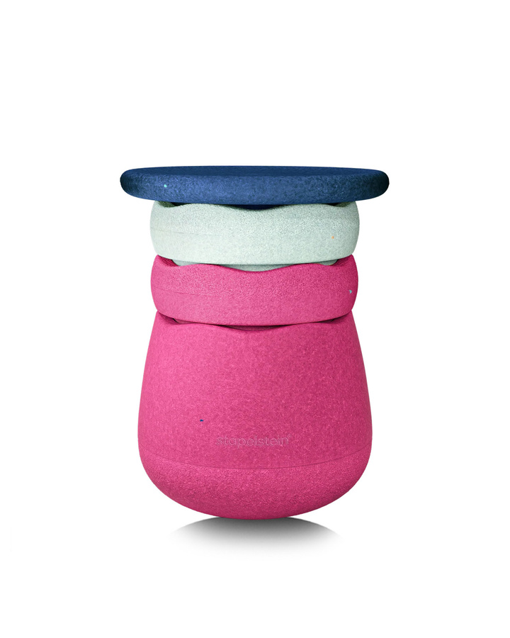 Stapelstein Dynamic modularer Hocker in Multicolour für Bewegung und Konzentration - Bild 1