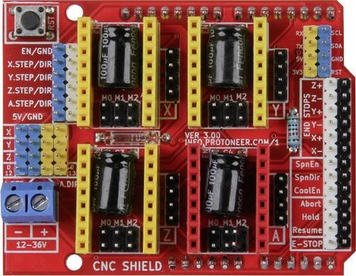 JOY-IT Controllerboard CNC für Arduino Uno Motortreiber in Rot - Bild 1