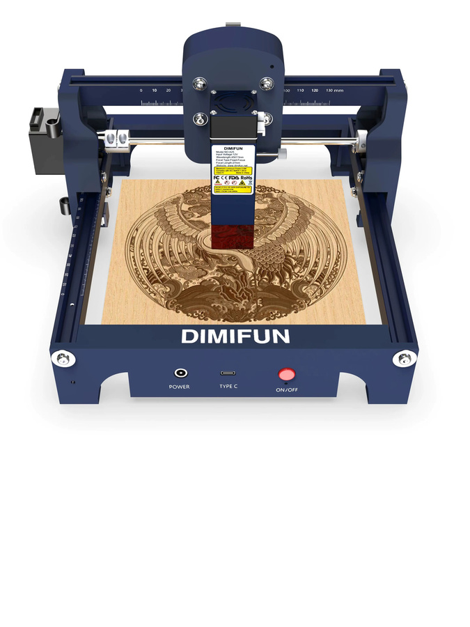 DIMIFUN Mini-Lasergraviermaschine Tragbare Schneidemaschine für DIY-Schnitzarbeiten in Holz und Glas - Bild 7