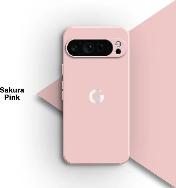 Stoßfeste Silikon Schutzhülle mit G-LOGO für Google Pixel 10 10A 11 9 Pro XL 9A 8A 7A Pro in Schwarz und Pink - Bild 1