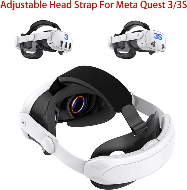 IGRARK Verstellbarer Kopfgurt für Meta Quest 3 und 3S, Verbesserter Elite-Ersatz-Kopfgurt als VR-Zubehör für Oculus Quest 3S - Bild 1