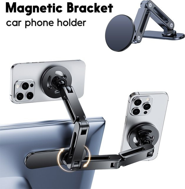 VIKEFON Magnetische Desktop Laptop Handyhalterung mit langem verstellbarem Arm und selbstklebender Basis für MagSafe iPhone und Samsung, Schwarz - Bild 1