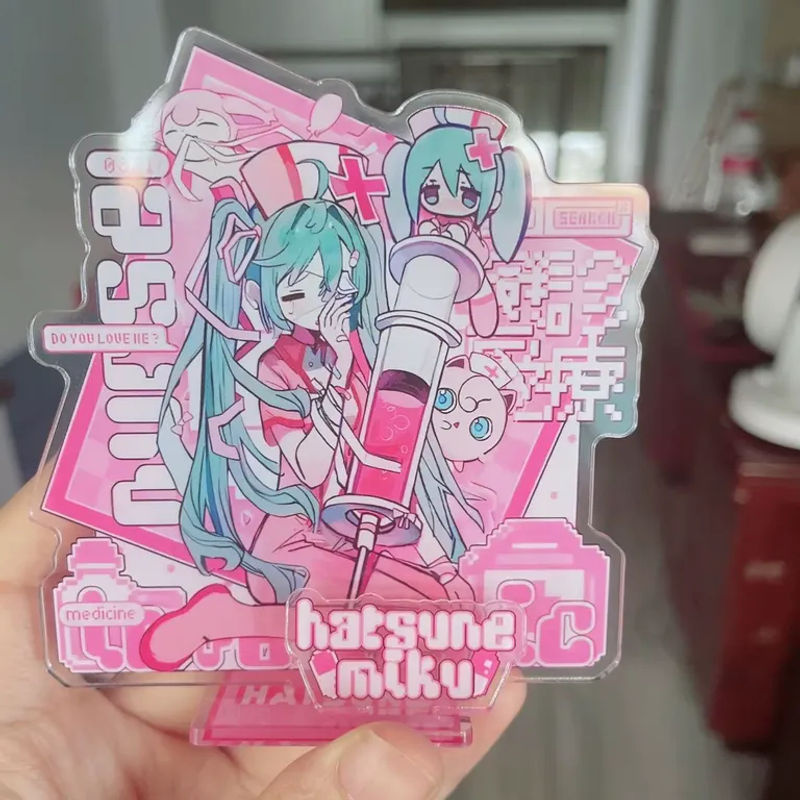 2 Stück Bandai Kawaii Miku Anime Acryl-Standfiguren aus Kunststoff, mehrfarbig - Bild 2