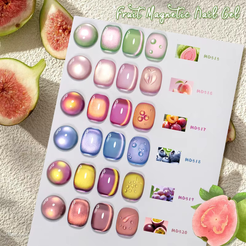 MSRUIOO Fruit Cat Magnetischer Gel-Nagellack, Schimmernd - Bild 2
