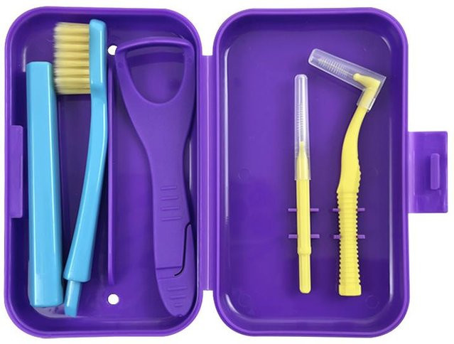 YOUYA DENTAL Zahnbürstenbox Set, Violett - Bild 1