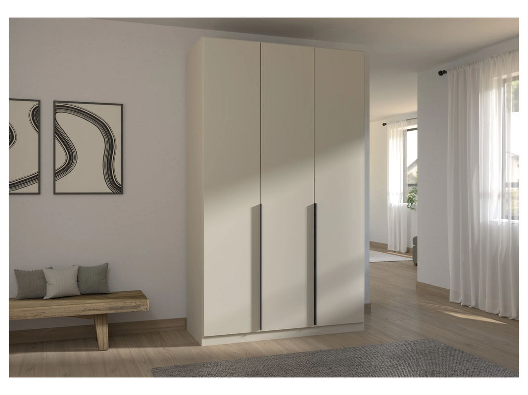 RAUCH Drehtürenschrank Alabama in Beige mit grauen Griffen, B/H: 136 x 229 cm - Bild 2