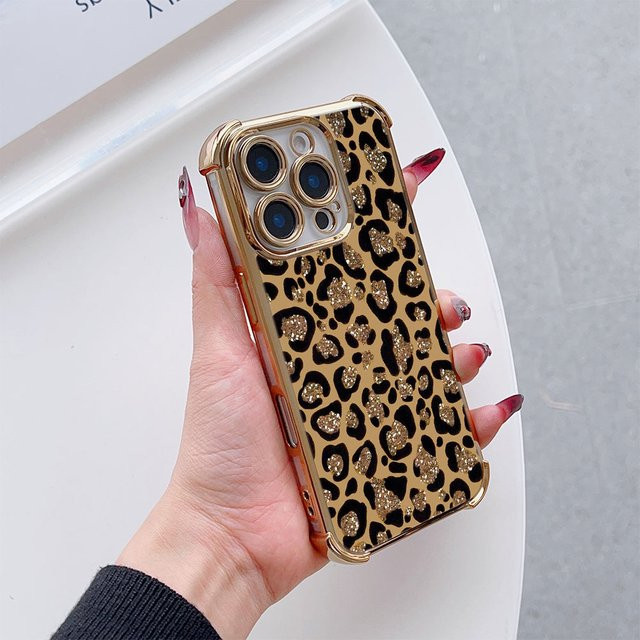 Luxuriöse Glitzer-Leoparden-Handyhülle für Xiaomi Redmi Note 15 14 13 12 Pro Plus 5G in Multicolour - Bild 1