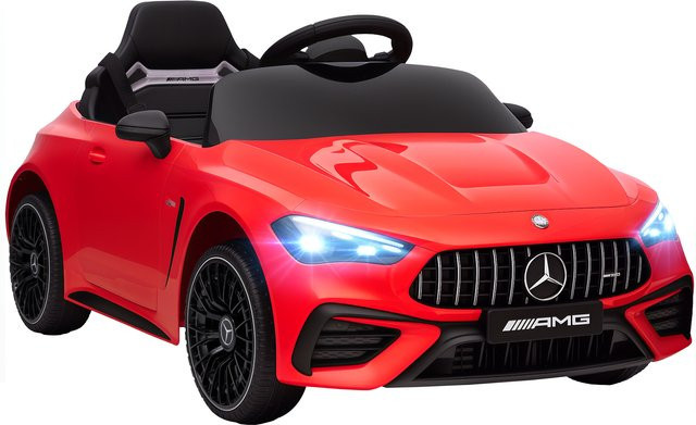 AIYAPLAY Kinder Elektroauto 12V, mit Fernbedienung, Musik, LED-Leucht, ab 3 Jahre, Rot - Bild 1
