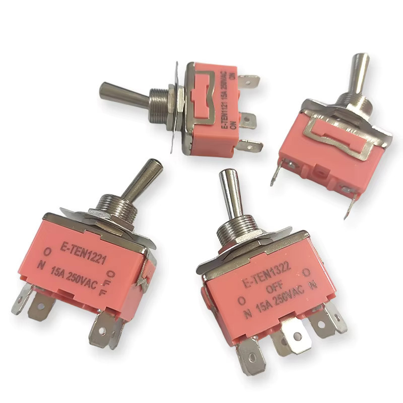 2er-Set E-TEN Orange Serie Kippschalter Pin-Typ 12mm mit 15A 250VAC und Auswahl zwischen 2, 3 oder 6 Pin - Bild 1