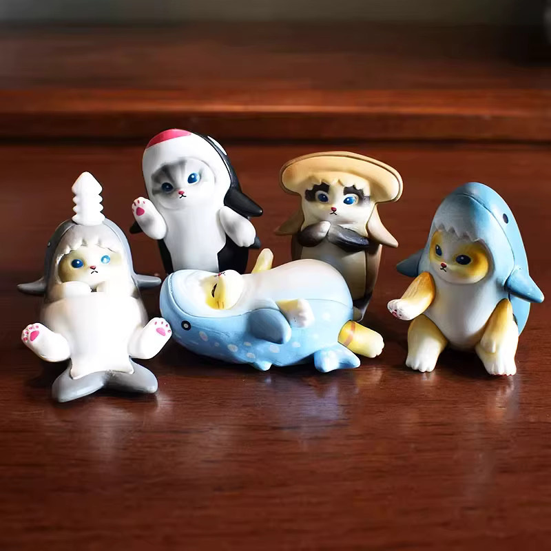 Mofusand Shark Cat Actionfigur, Blind Box - Bild 1
