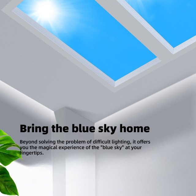 TAONUANSHU Minimalistische LED Smart Sky Pendelleuchte in Weiß mit hohem Farbwiedergabeindex und Naturlicht für dein Schlafzimmer - Bild 1