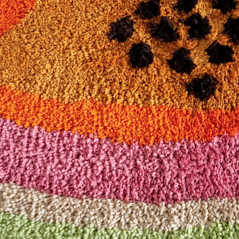 Saugfähiger und rutschfester Badezimmerteppich in Leidenschaftsfruchtform von inyahome, Farbe Grün - Bild 4