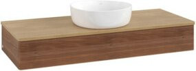 V&B Waschtischunterschrank Antao mit Frontstruktur in Eiche Honig, B/T/H: 120 x 50 x 50 cm - Bild 1
