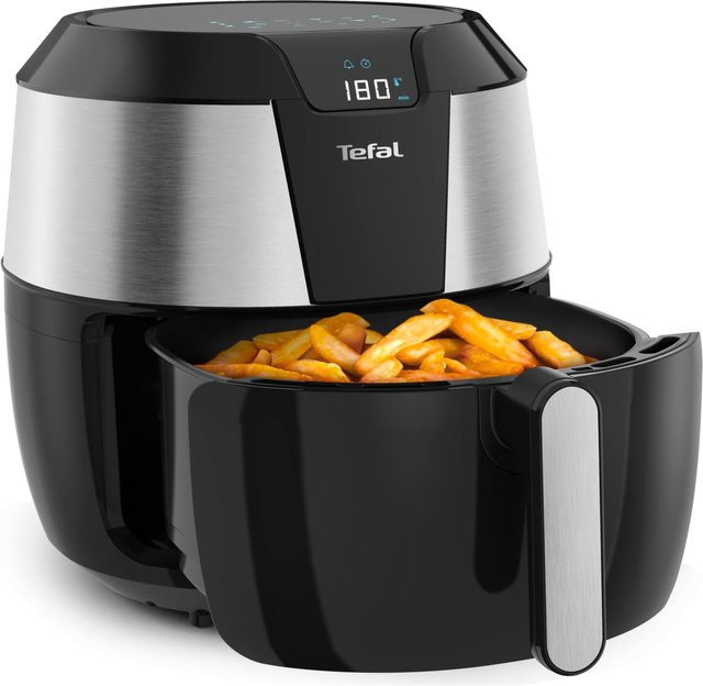 Tefal Easy Fry XXL Heißluftfritteuse in Schwarz und Silber mit Digitalanzeige und Timer - Bild 1