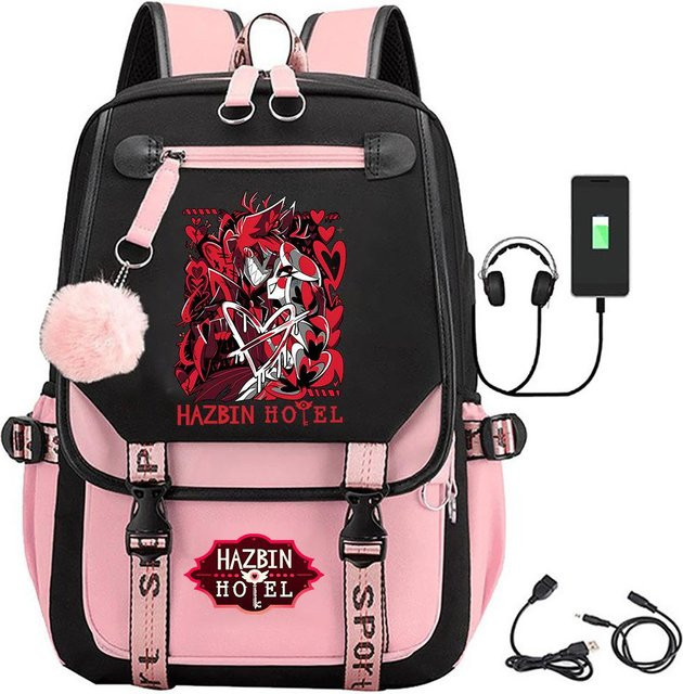 3-teiliges Schulrucksack-Set in Schwarz aus Oxford-Stoff mit Schultasche und Federmäppchen - Bild 1
