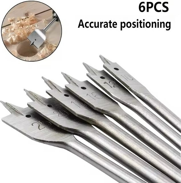 EQZ 6-teiliges Bohrbohrer-Set aus Hartstahl mit doppelten Schneidkanten für präzises Bohren mit dem Handbohrer - Bild 1