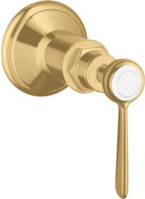 Hansgrohe Axor Montreux Fertigmontageset mit UP-Absperrventil und Hebel in gebürsteter Gold-Optik - Bild 1