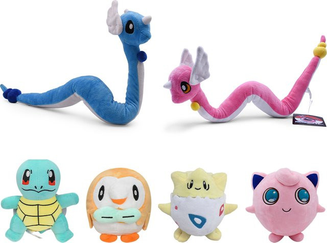 DUODUOBAO Pokémon Squirtle Togepi Dragonair Jigglypuff Plüschtiere, bunt - Bild 1