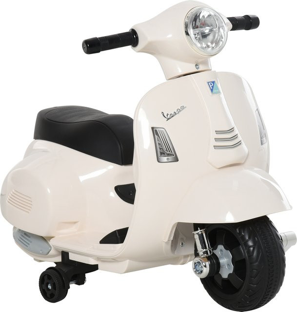 HOMCOM Vespa Elektromotorrad, Kindermotorrad, ab 1,5 Jahre, Weiß, LED-Licht & Sound - Bild 1