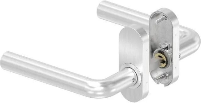 FeNau Türdrücker-Paar aus Edelstahl V2A in Silber für Kastendicken 30-60 mm inklusive 8 mm Stift - Bild 1