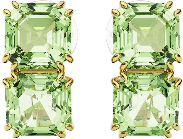 Swarovski Clip-Ohrringe Millenia, Quadratisch, Grün, Kristall, Damen - Bild 1