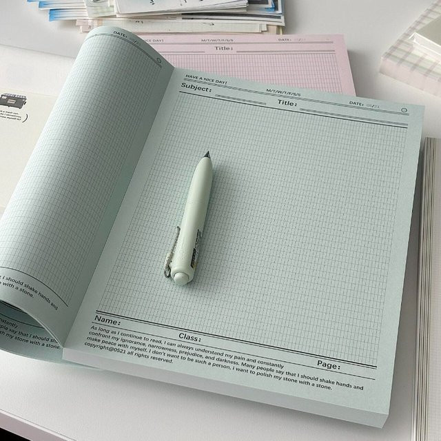 Koreanisches Ins-Stil Notizbuch in B5, weißes Softcover, blanko und zerreißbar - Bild 1