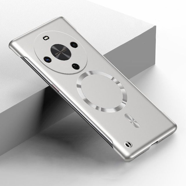 LYYDFUMAN Magnetische Handyhülle für Honor X9C 300 200 100 90 70 50 Pro Magic 6 7 Lite, Ultradünne rahmenlose Metall-Schutzhülle in Silber oder Purple, Stoßfeste Matte Abdeckung - Bild 1